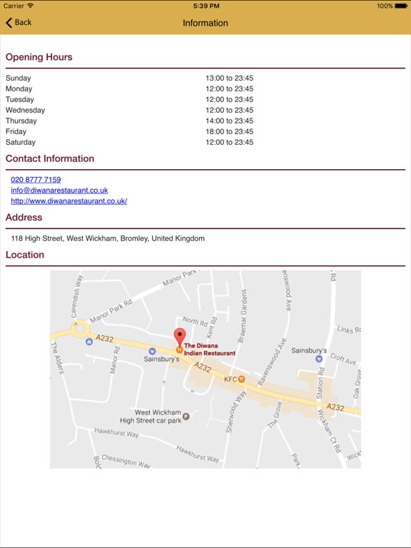 Screenshot #6 pour Diwana Restaurant