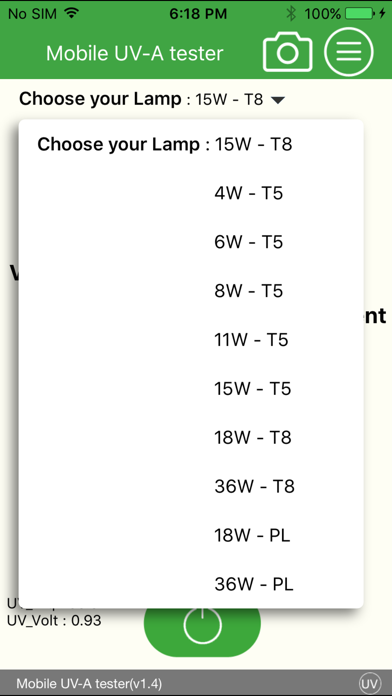 Screenshot #2 pour UV-A tester