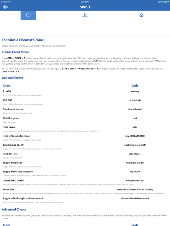 Screenshot #5 pour Cheats & Guide for The Sims - Sims 4,Sims 3 &2&1