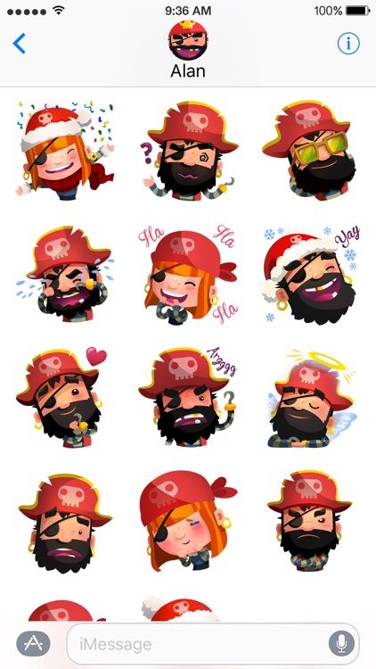 Pirate Kings Animated Stickers for Apple iMessage screenshot-3