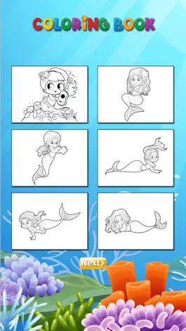 Game screenshot Princess Mermaid - Coloring book for me & children hack