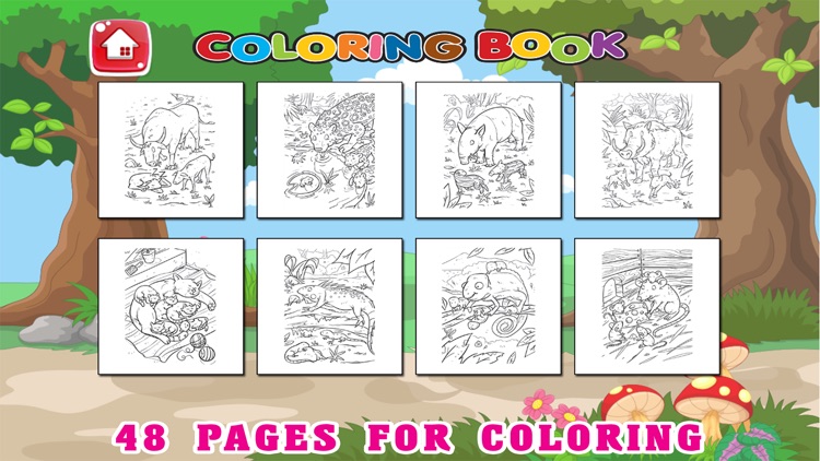 Animal Coloring Book - Free Painting Page for Kids