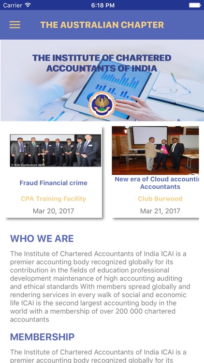 Australian Chapter of the ICAI by Australian Chapter