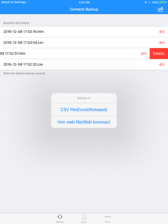 Screenshot #4 pour sync -contacts backup to file