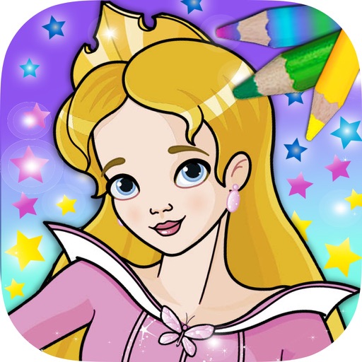 Fairy princess coloring book pages for kids iOS App