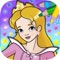 Fairy princess coloring book pages for kids