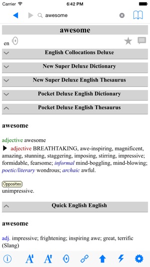 New Deluxe Dictionary Thesaurus Collocations(圖3)-速報App