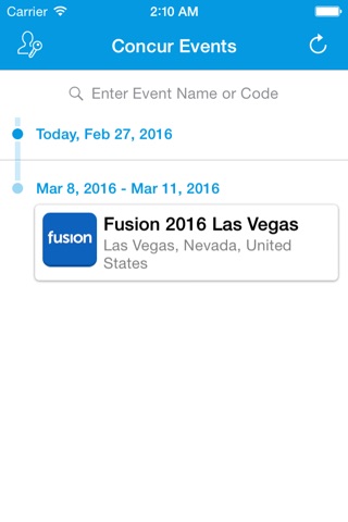 Concur Events screenshot 2