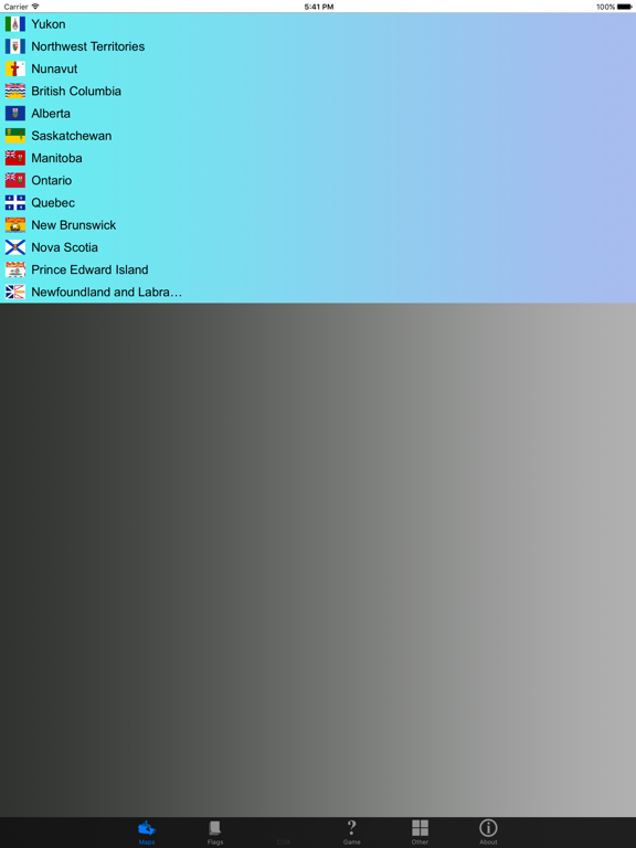Canada Province Flags, Maps, Info iPad screenshot