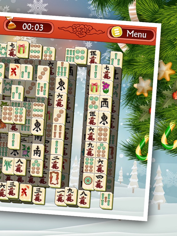 Christmas Mahjong 3D - Classic Winter Puzzle Game iPad screenshot 2 - Games app