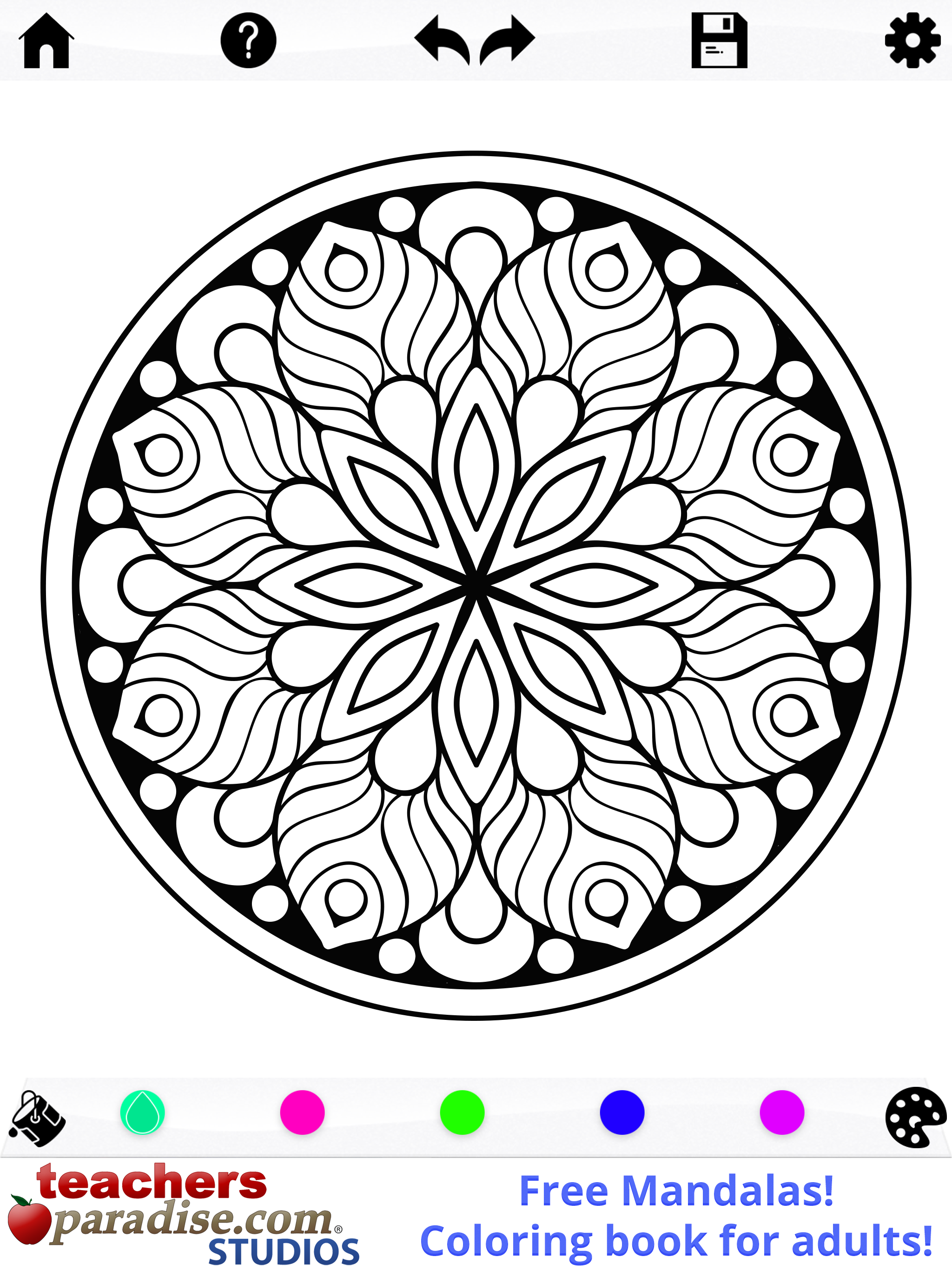 Mandalas Adult Coloring Book screenshot 7