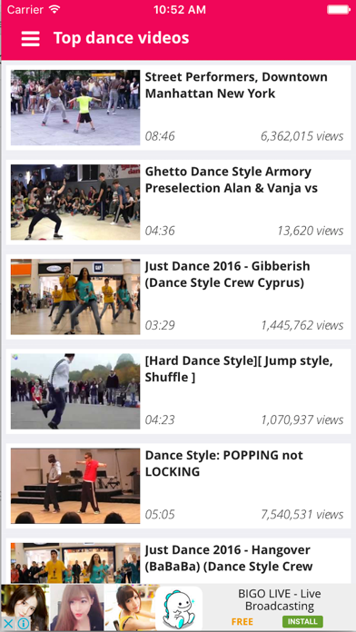 Screenshot #2 pour Top dance style -  Most famous hit dancing videos