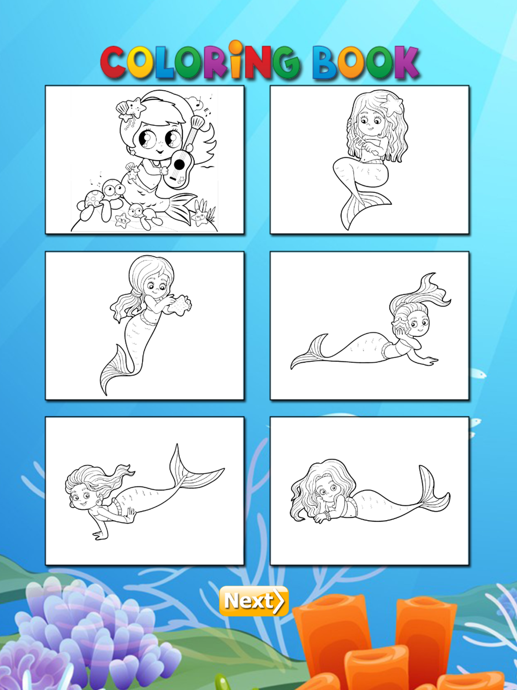 Princess Mermaid - Coloring book for me & children screenshot 7