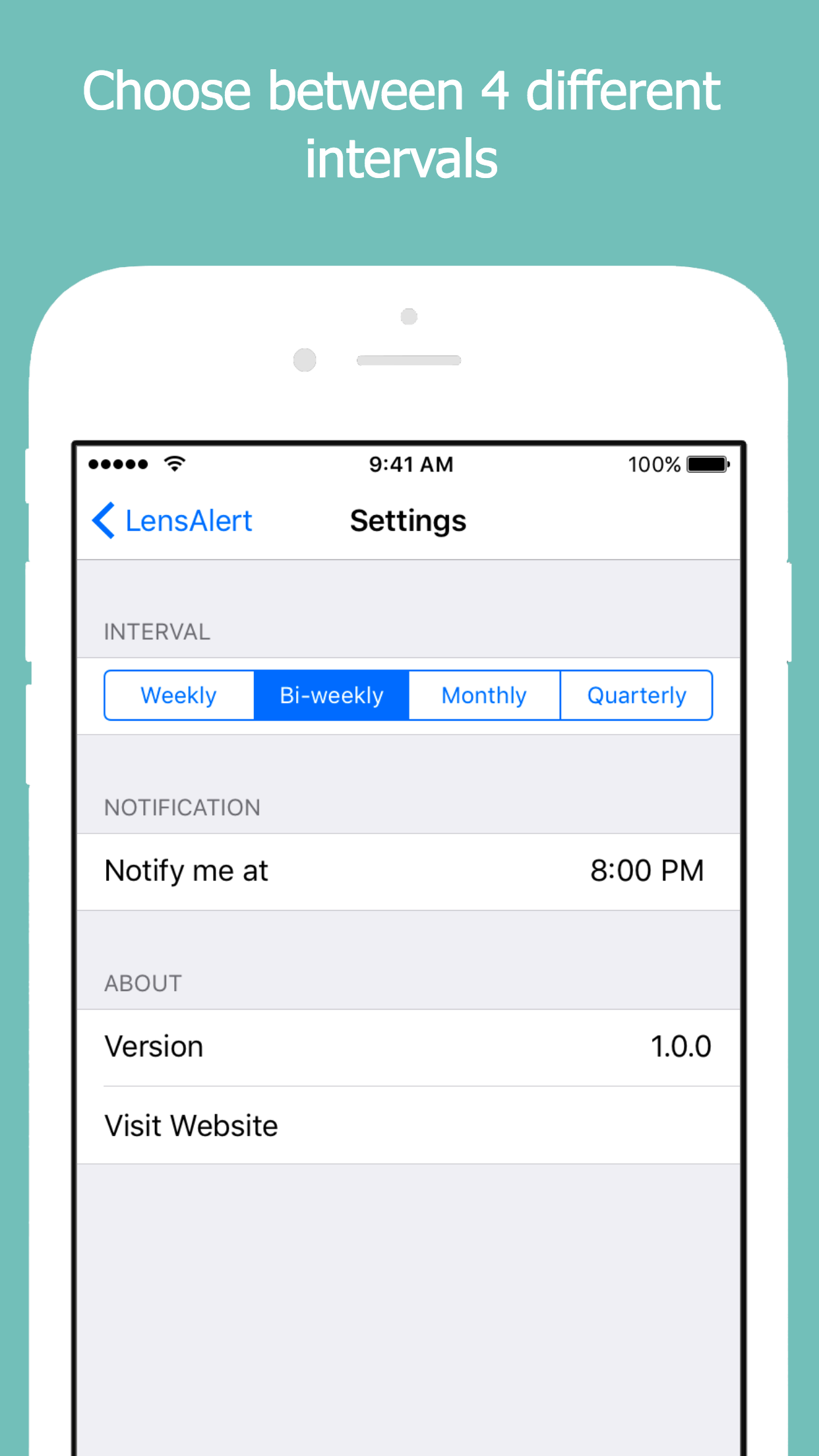 LensAlert - Contact Lens Reminder and Tracker