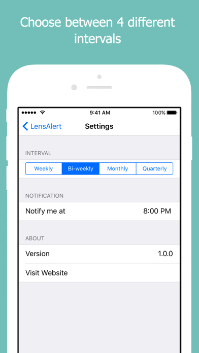 Screenshot #3 pour LensAlert - Contact Lens Reminder and Tracker