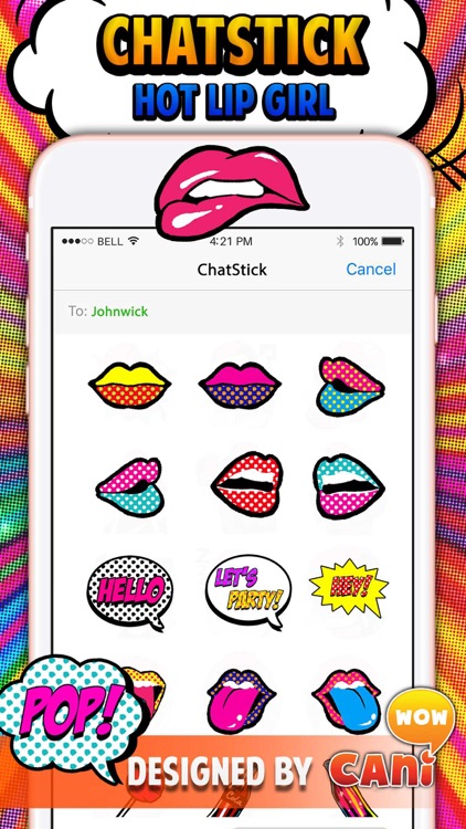 Lip hot girl Stickers for iMessage