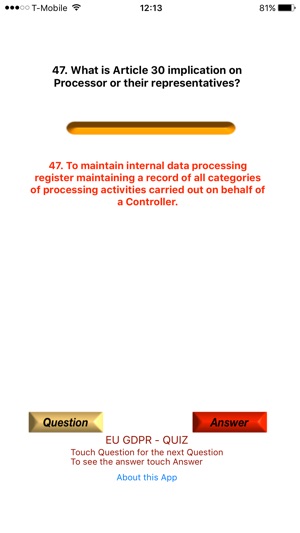 EU GDPR QUIZ CBT(圖4)-速報App