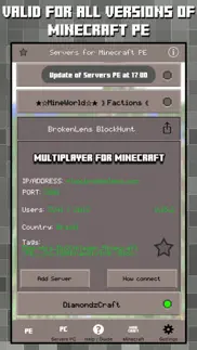 multiplayer servers for minecraft pe & pc w mods iphone screenshot 2