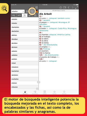 MYJMK Deutsch <-> Spanisch Wörterbücher screenshot 2