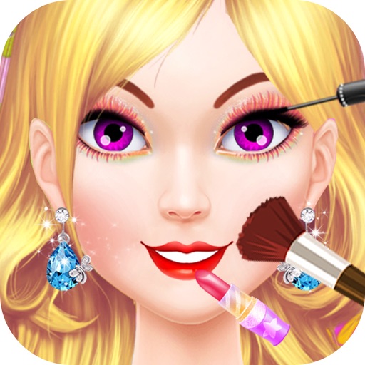 Cute Girl Party Makeover Icon