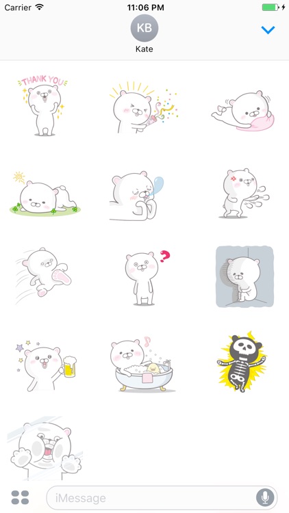 Jam The Funny In Love White Bear Sticker