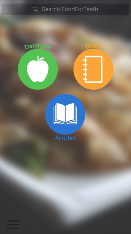 FoodForTeeth - Food Database and Diet Diary
