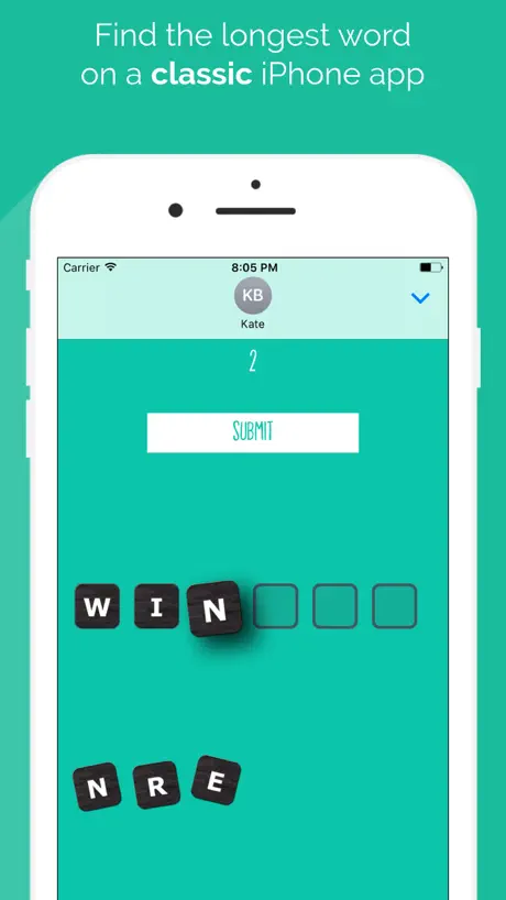 Longest Word Free — Game Extension for iMessage