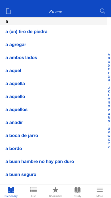 Screenshot #1 pour Spanish Rhyme Dictionary