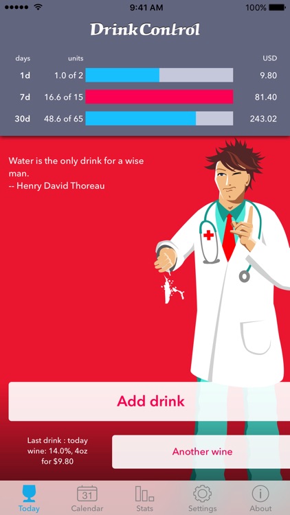 DrinkControl – Track Drinks & Alcohol Expenses