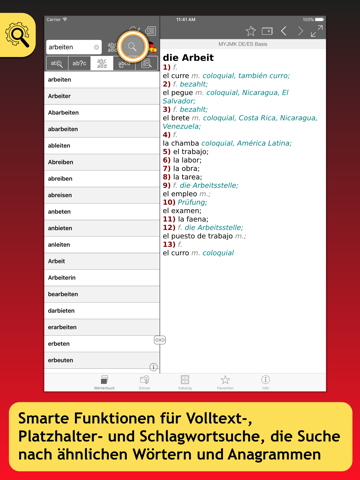 MYJMK Deutsch <-> Spanisch Wörterbücher screenshot 2