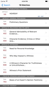 Federal Rules of Evidence (LawStack's FRE) screenshot #5 for iPhone