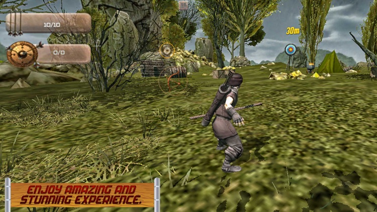 Archery bow boscage: shoot arrow against enemy