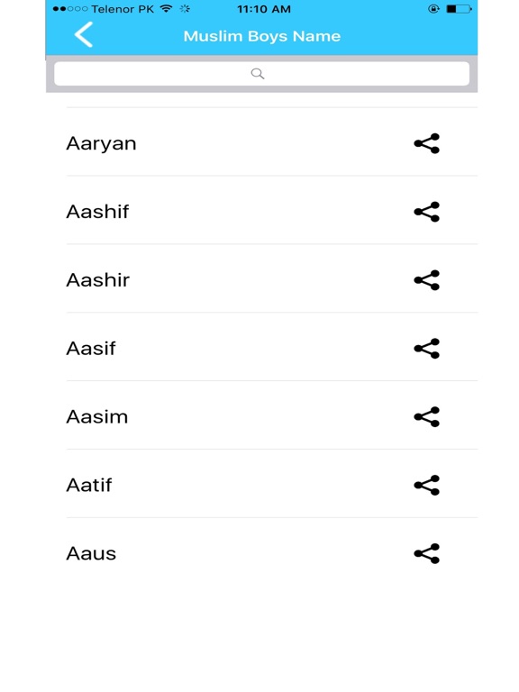 Muslim Baby Names with Meanings iPad screenshot