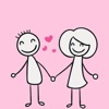 Stick-Figure Couple Stickers - iPhoneアプリ