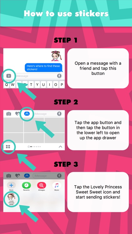 Lovely Princess Sweet Sweet stickers by wenpei