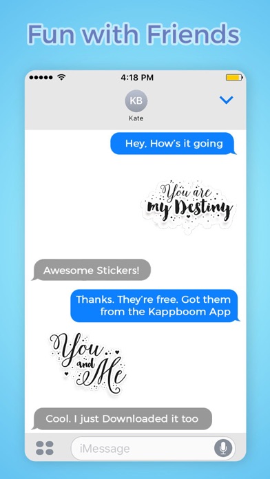 Screenshot #3 pour Love Quotes Stickers by Kapboom