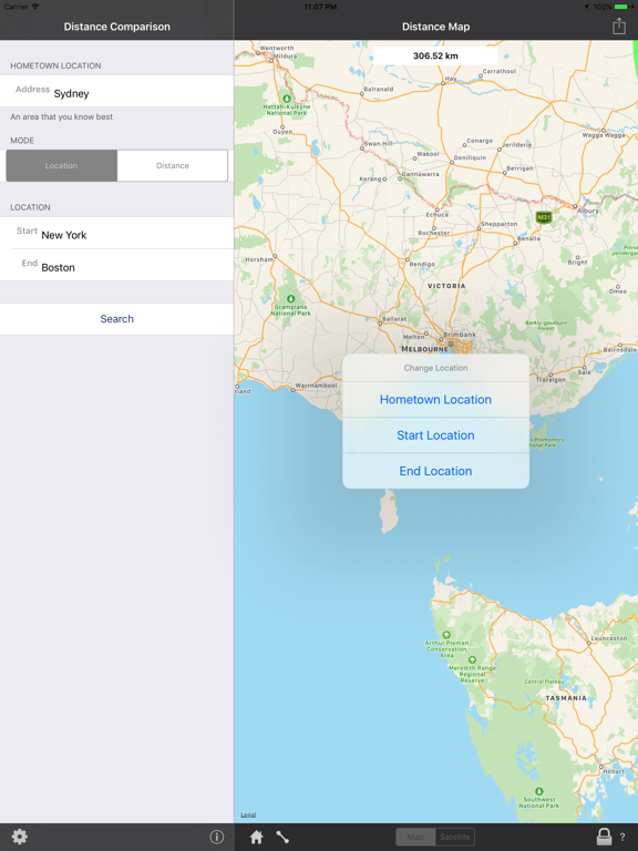Screenshot #6 pour Distance Comparison Map