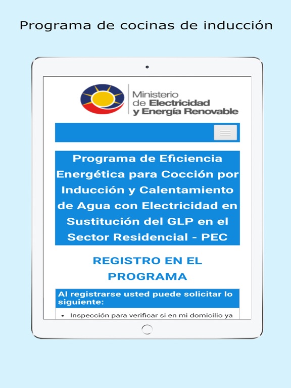 ENERGÍA.EC iPad screenshot 3 - Productivity app