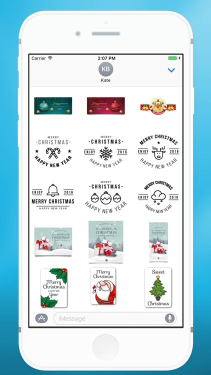 Merry Christmas Message Sticker for iMessage screenshot-4