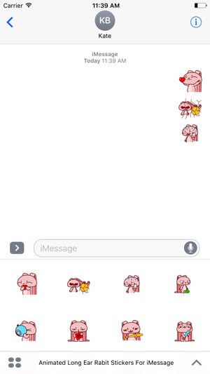 Animated Long Ear Stickers For iMessage(圖2)-速報App