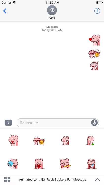 Animated Long Ear Stickers For iMessage screenshot-1