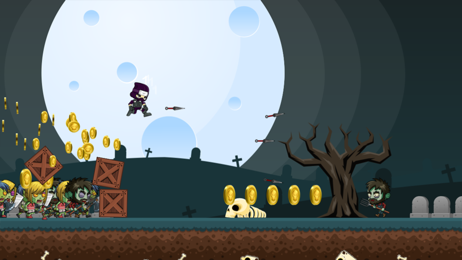 Super Ninja VS Zombie - Run And Fight In Graveyard - 1.0 - (iOS)