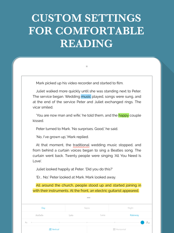 readore: study language by reading german books iPad screenshot