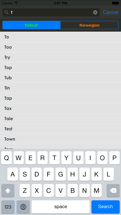 Screenshot #1 pour norsk ordbok