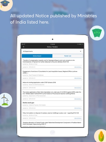 Notice and Tenders for Ministry of India screenshot 2