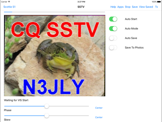 SSTV Slow Scan TV iPad app afbeelding 1