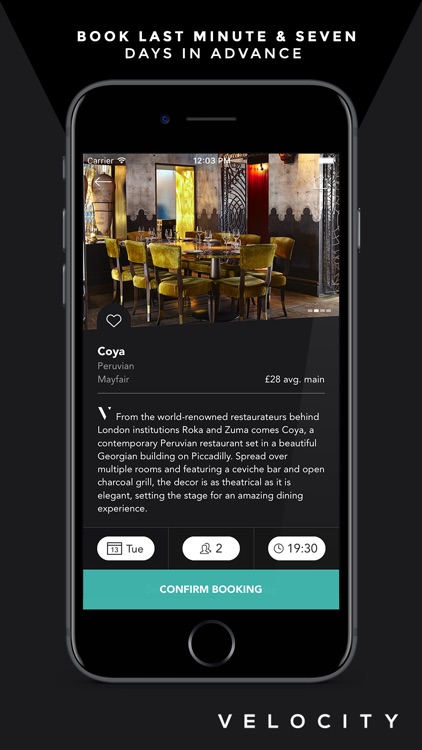 Velocity – Only the Best Restaurants