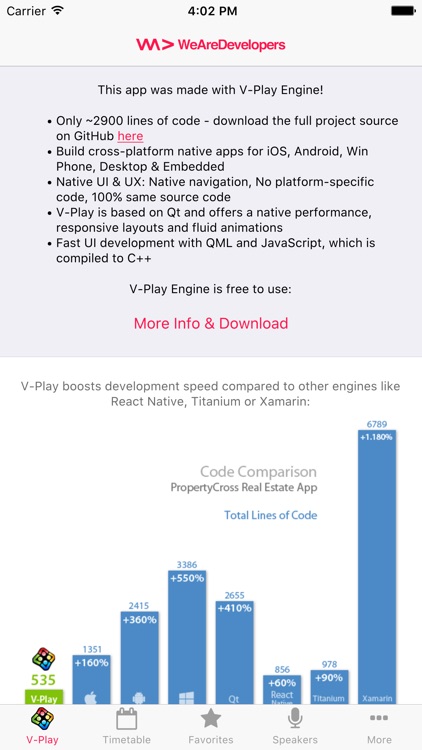 WeAreDevelopers 2017 - Conference App by V-Play