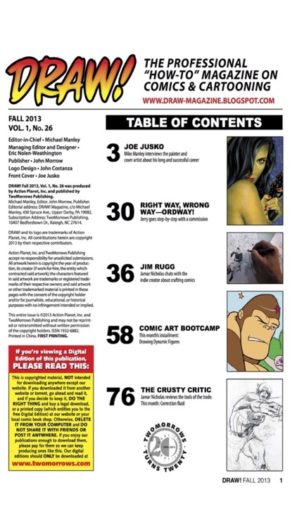 Comics how-to: Draw! Magazine