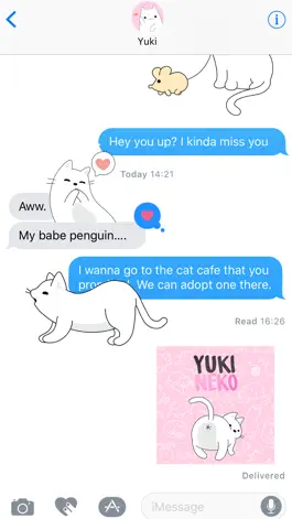 Game screenshot Yuki Neko - Animated Kitty Cat Fun Pet Stickers apk